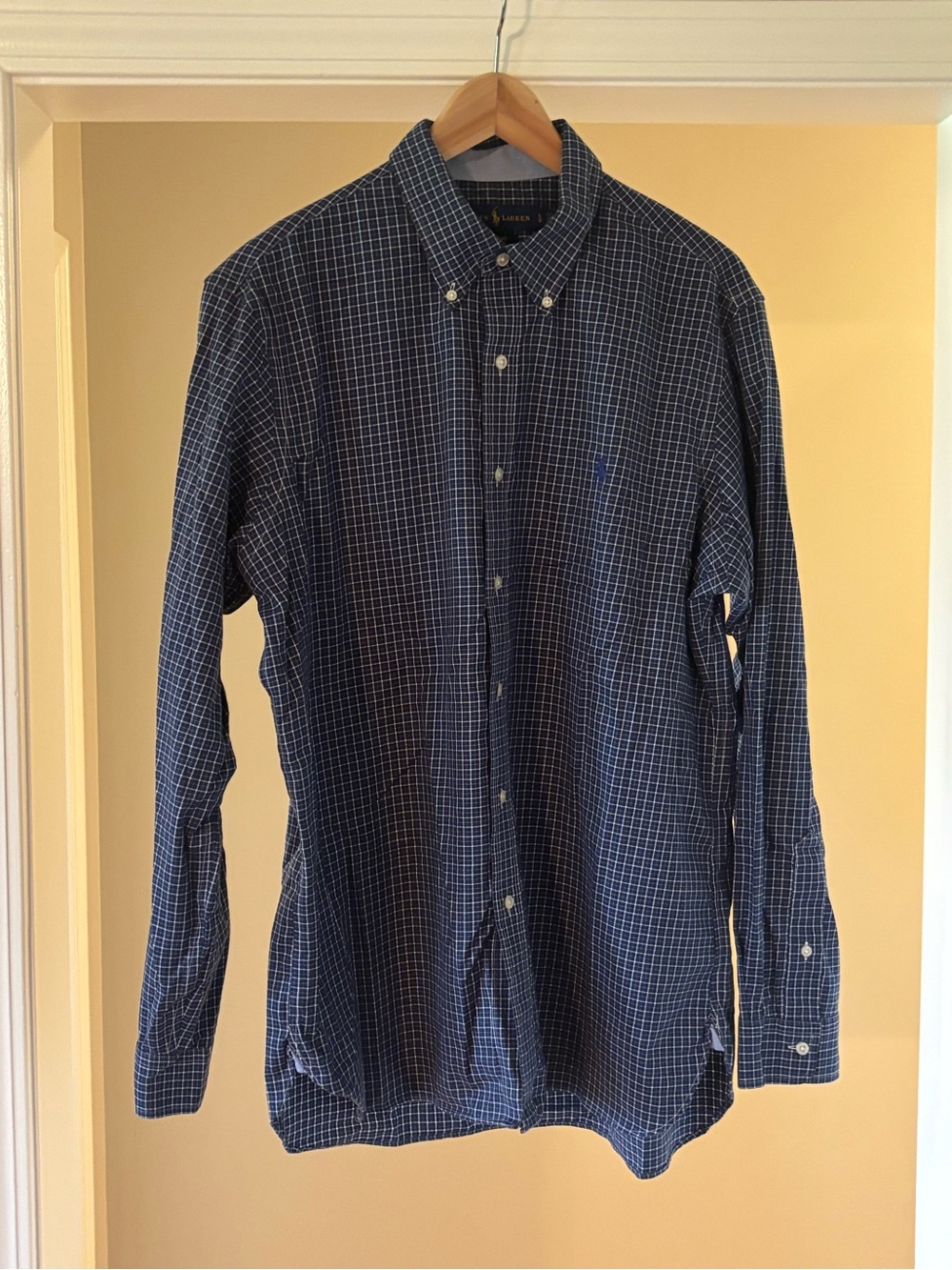 Polo by Ralph Lauren Navy Grid Button-Down Shirt